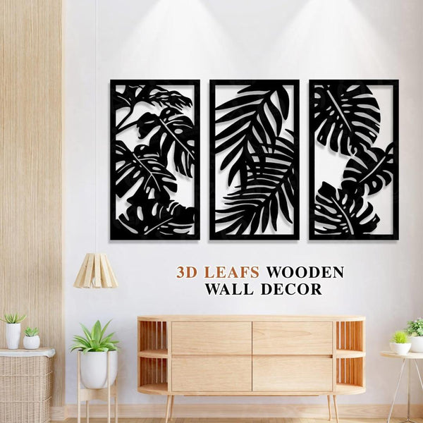 Leaf shape Wooden Design Wall Art