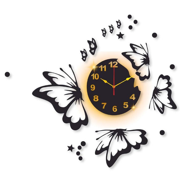Beautiful Wooden Wall Clock with Backlight