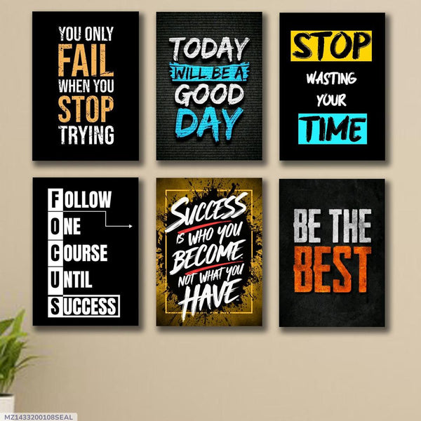 Modern Design Motivational Decorative frames - Pack of 6
