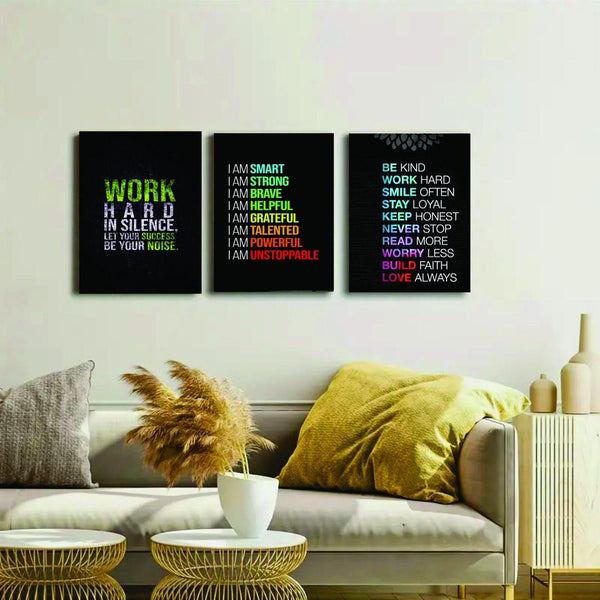 Motivational Decorative Wall art - Pack of 3