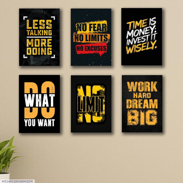 Modern Design Motivational Decorative frames - Pack of 6