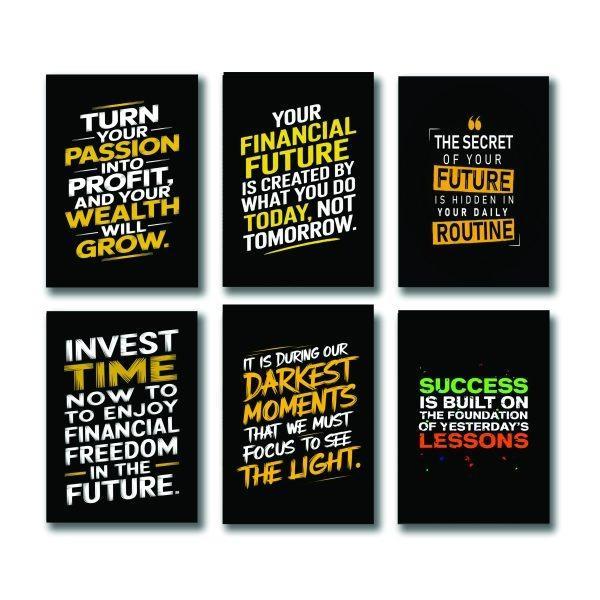 Motivational Wall frame - Pack of 6