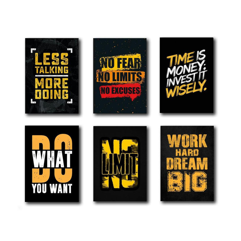Modern Design Motivational Decorative frames - Pack of 6